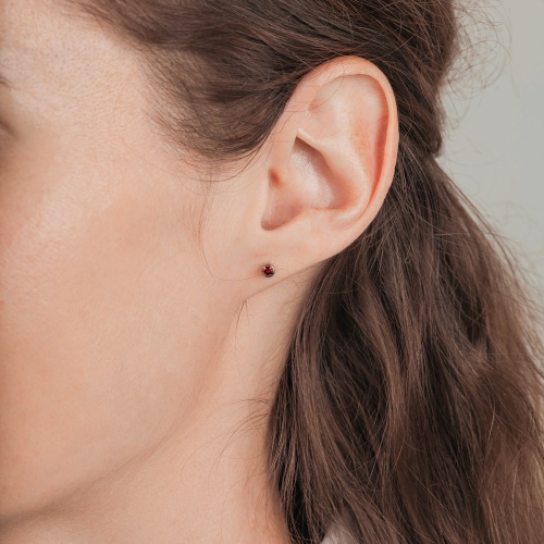 Пусеты Fiore Luna Cubic zirconia Garnet, SWE0128 GR S фото 4